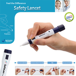 SafeLan-Pro Device 채혈기+전용란셋 30G(100개), 1회사용 사혈기